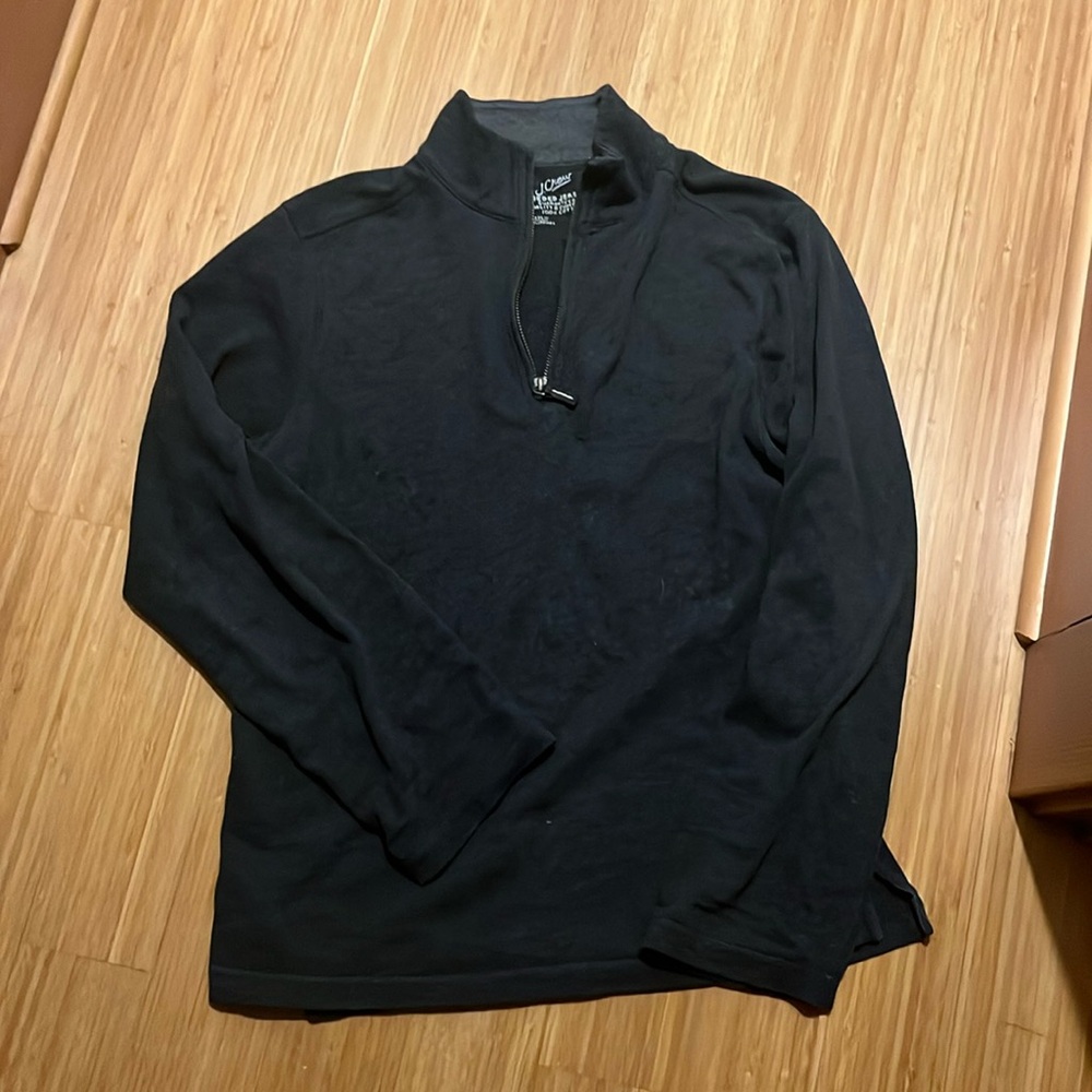 J. crew cotton quarter zip in dark grey size S